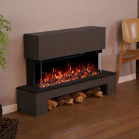 GF Core Cobalt mit Holzfach Standkamin Elektrokamin