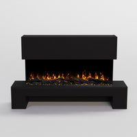 GF Core Cobalt mit Holzfach Standkamin Elektrokamin