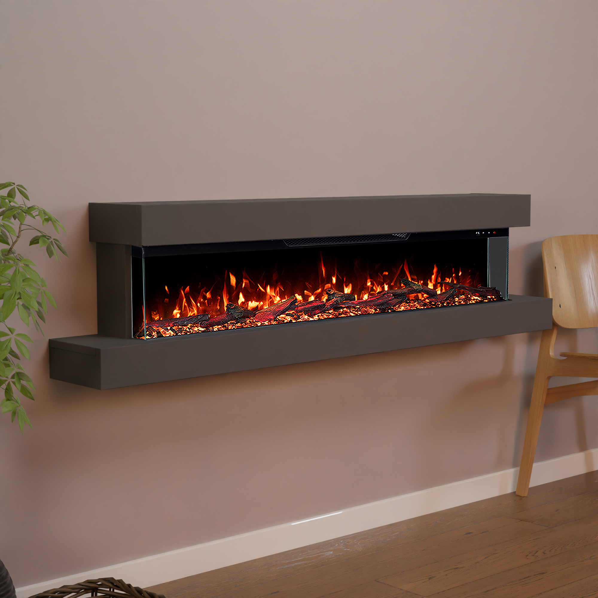Cheminée électrique murale Glow Fire Cobalt