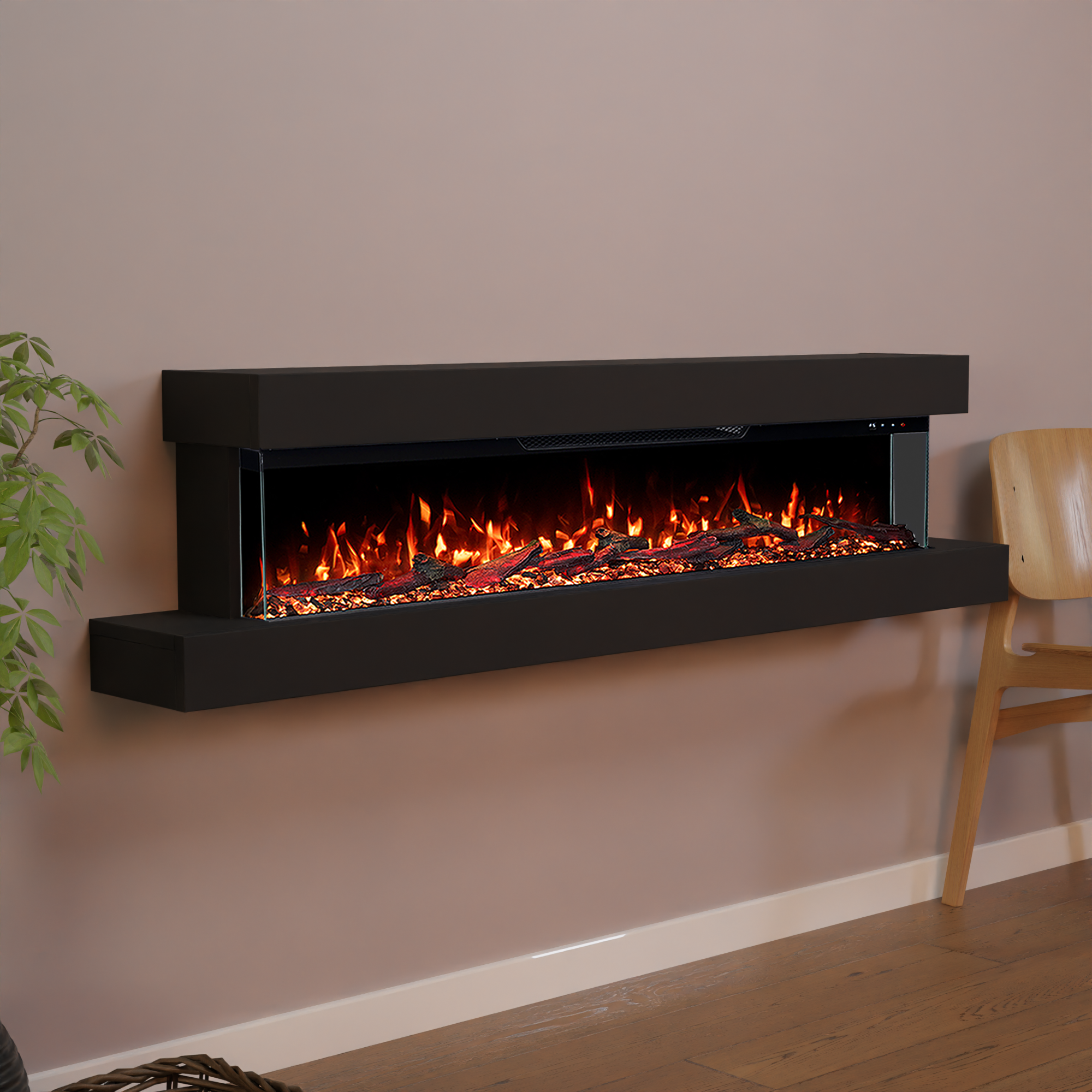 Cheminée électrique murale Glow Fire Cobalt