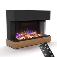 Glow Fire Curie Schwarz Elektrokamin