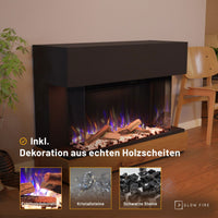 Glow Fire Curie Schwarz Elektrokamin