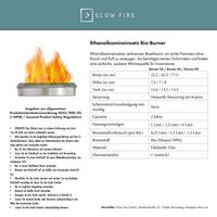 Glow Fire BIO Burner 24 Ethanolbrenner Silber