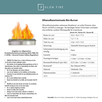 Glow Fire Stavanger Ethanol Kamin Schwarz - Standkamin