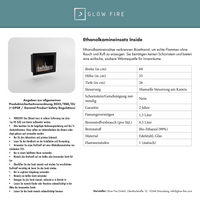 Glow Fire Odda Ethanol Kamin Weiß