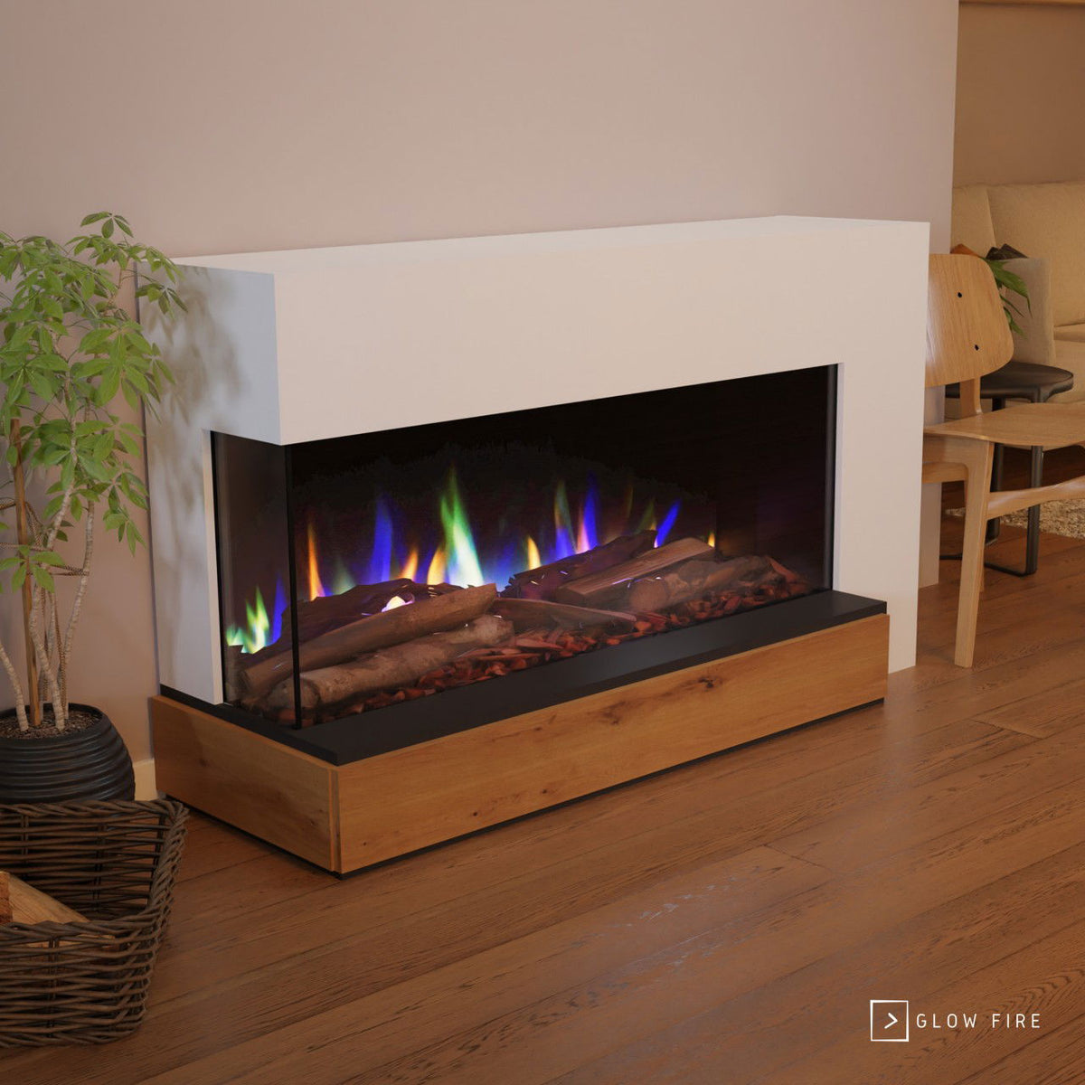 Glow Fire Einstein 50 Weiss Elektrokamin