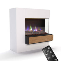 Glow Fire Einstein Hoch Weiß Elektrokamin