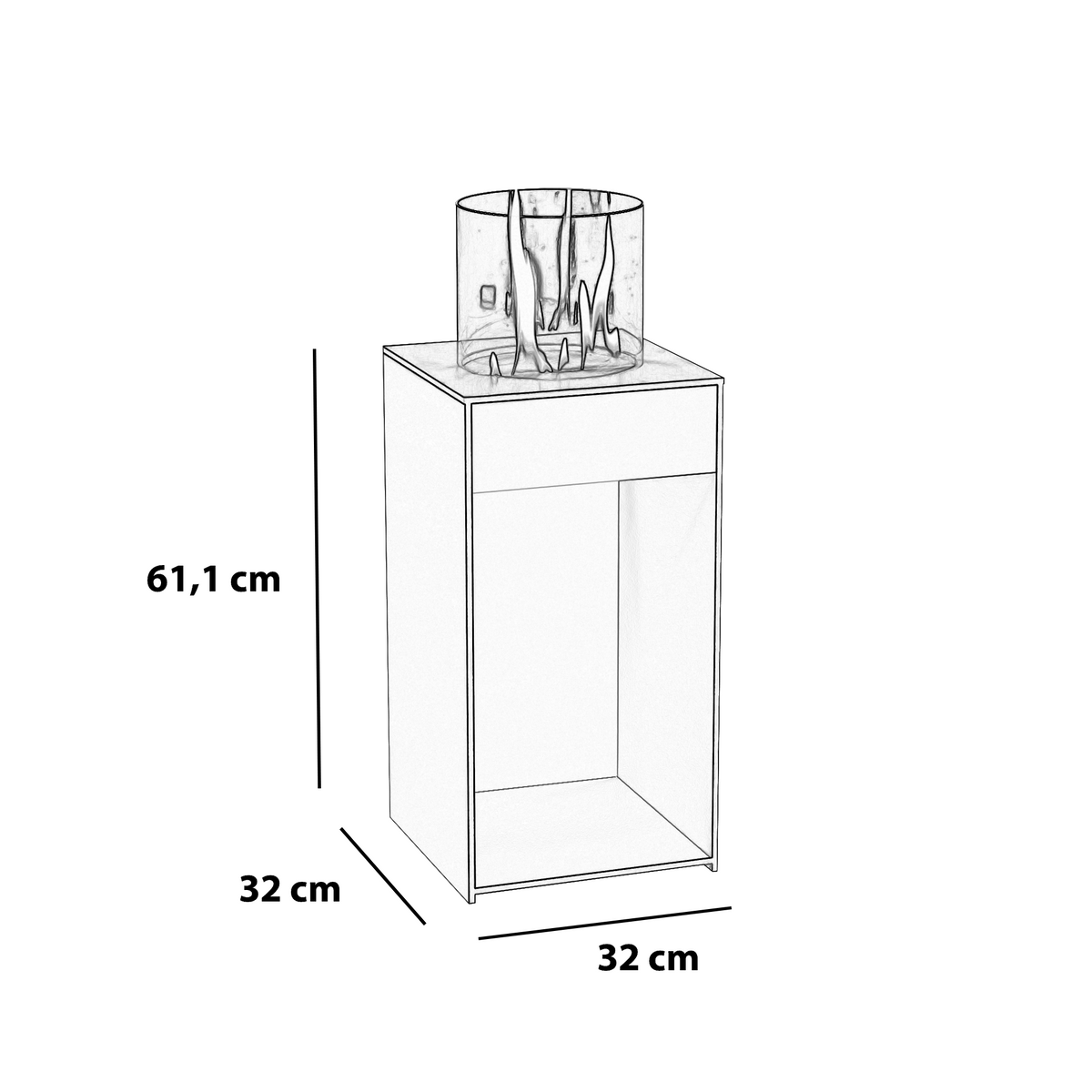 Glow Fire Emma Concept M Outdoor Ethanolkamin