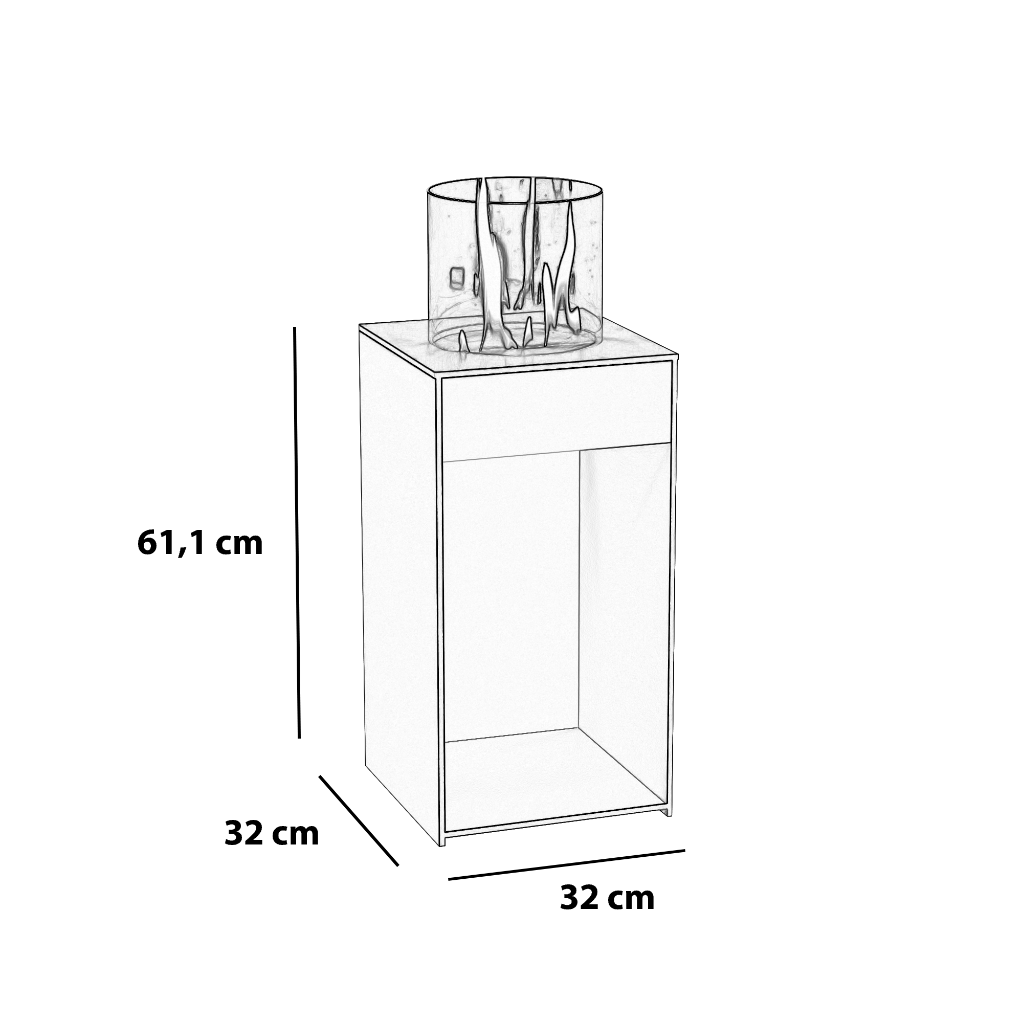 Glow Fire Emma Concept M Outdoor Ethanolkamin