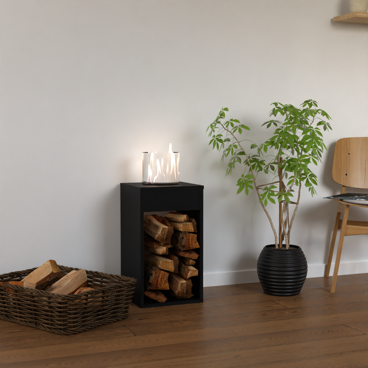 Glow Fire Emma Concept M Caminetto a etanolo - Nero