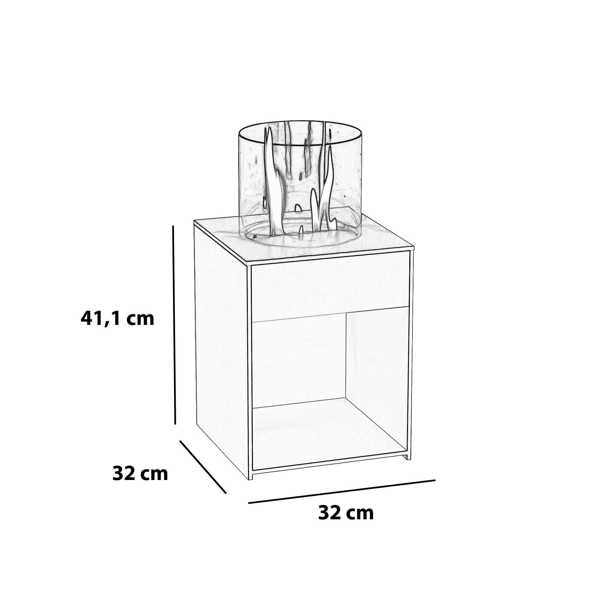 Glow Fire Emma Concept S Outdoor Ethanolkamin