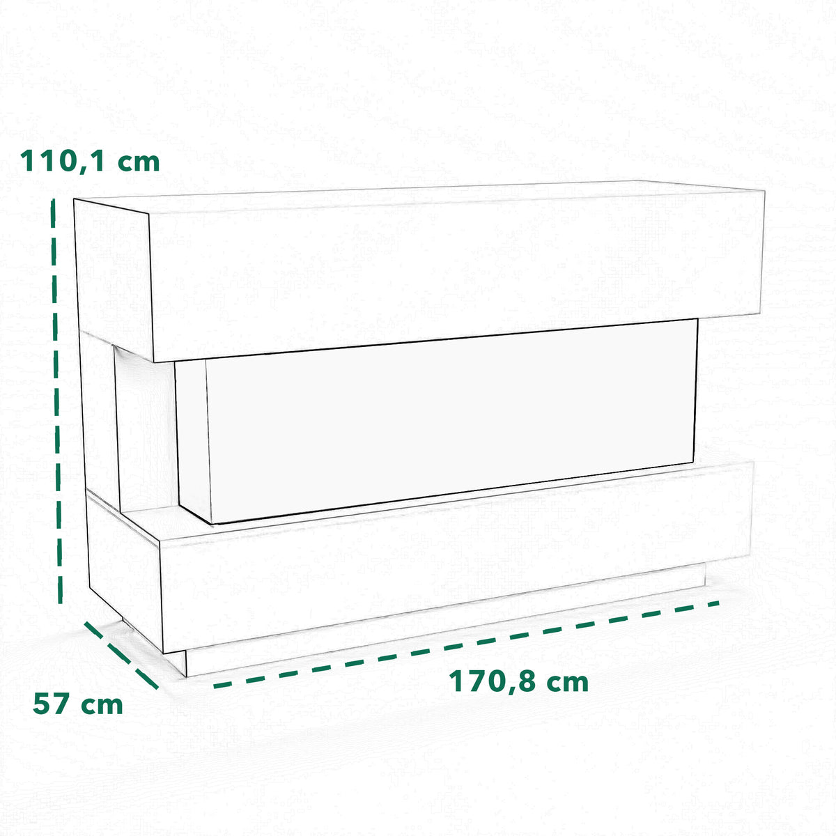 Cheminée électrique Glow Fire HG1 avec feu holographique