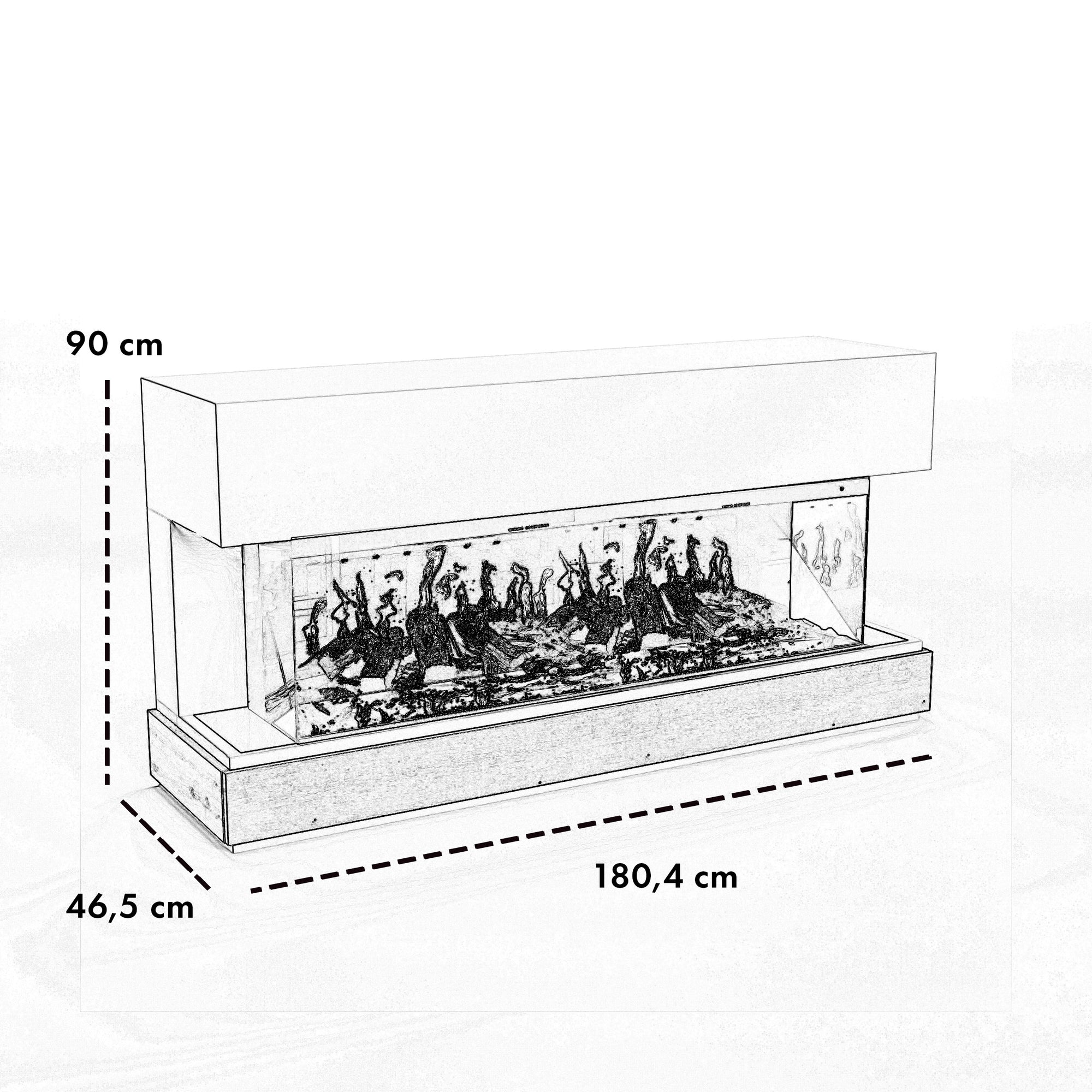 Cheminée électrique Glow Fire HG5 avec feu holographique