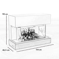 Cheminée électrique Glow Fire HG5 avec feu holographique