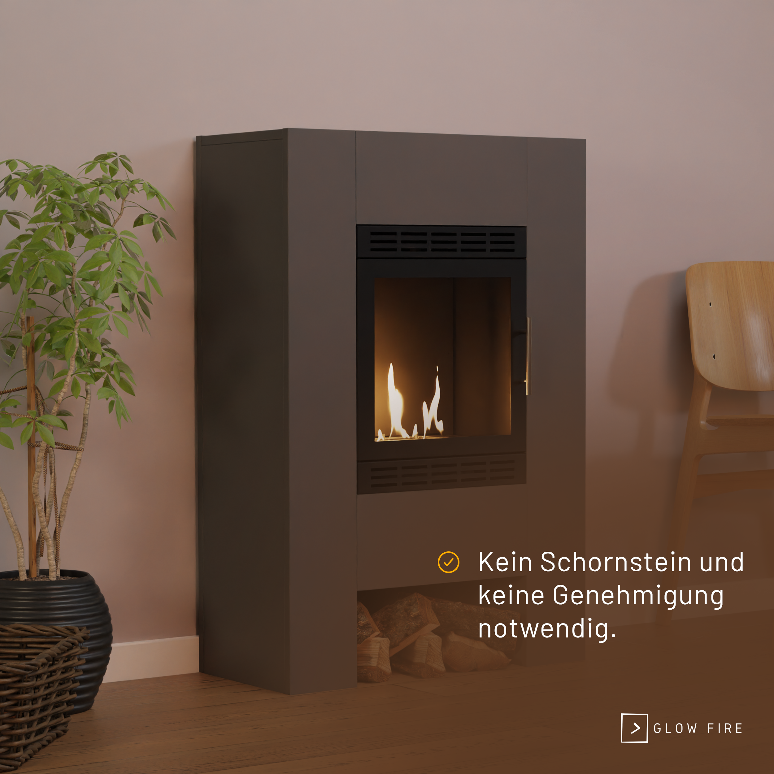 Glow Fire Harstad Vision Ethanolkamin