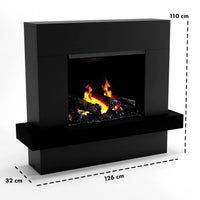 Glow Fire Hera Opti Myst Schwarz Elektrokamin mit Wasserdampf