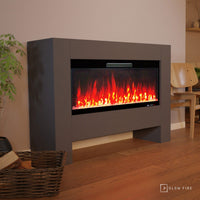 Glow Fire Inside Hermes Grau Elektrokamin