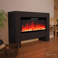 Glow Fire Inside Hermes Schwarz Elektrokamin