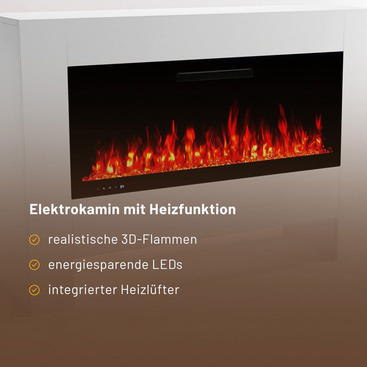 Glow Fire Inside Weiß Hermes Elektrokamin