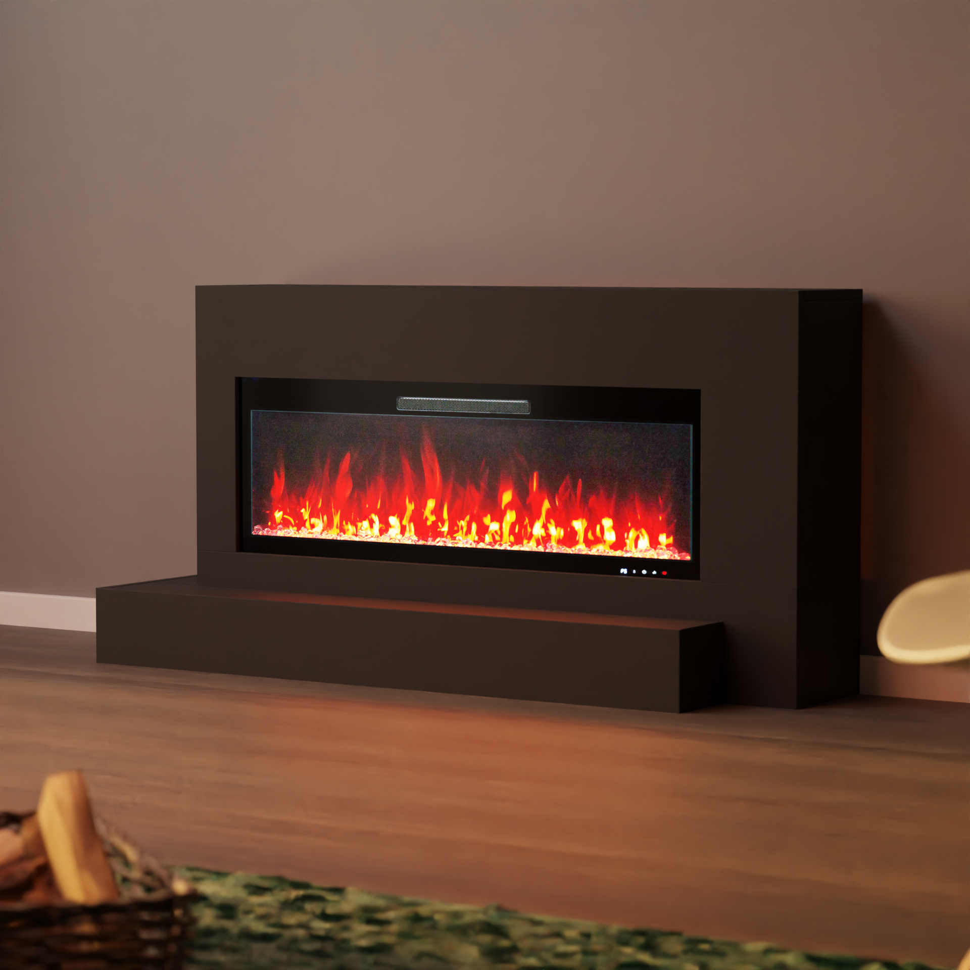 Glow Fire Hestia Elektrokamin Links/Rechts - Schwarz / 106 / Links