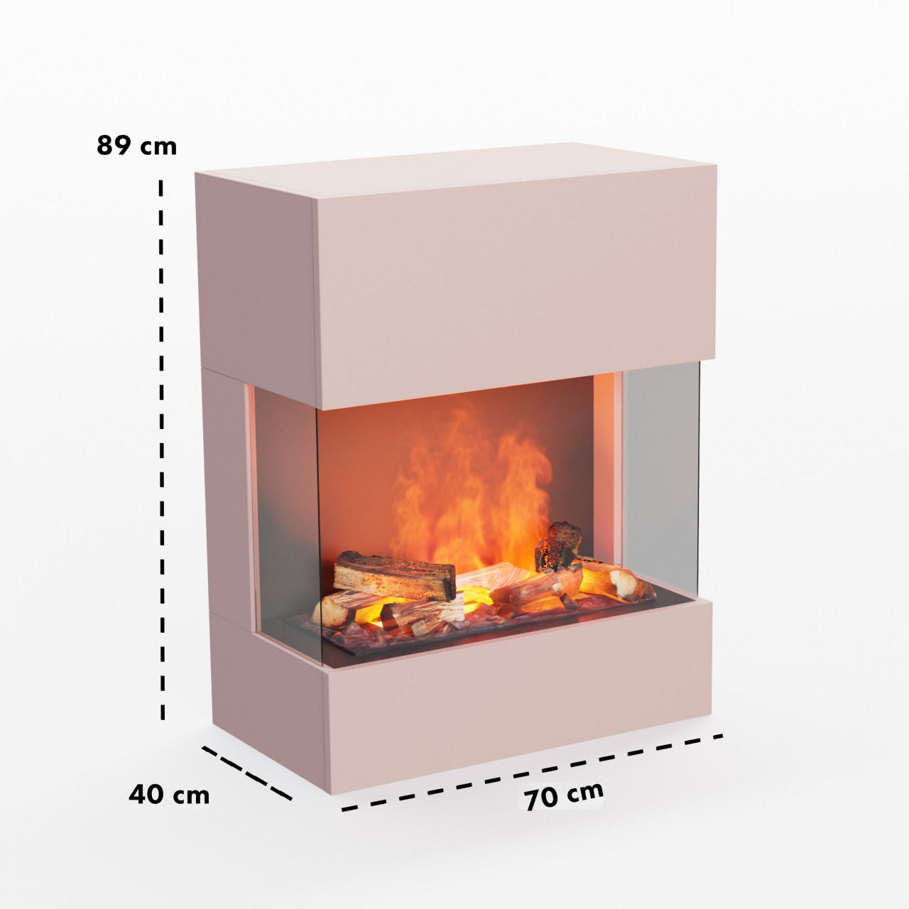 Glow Fire Kästner Wall Weiß Elektrokamin mit Wasserdampf