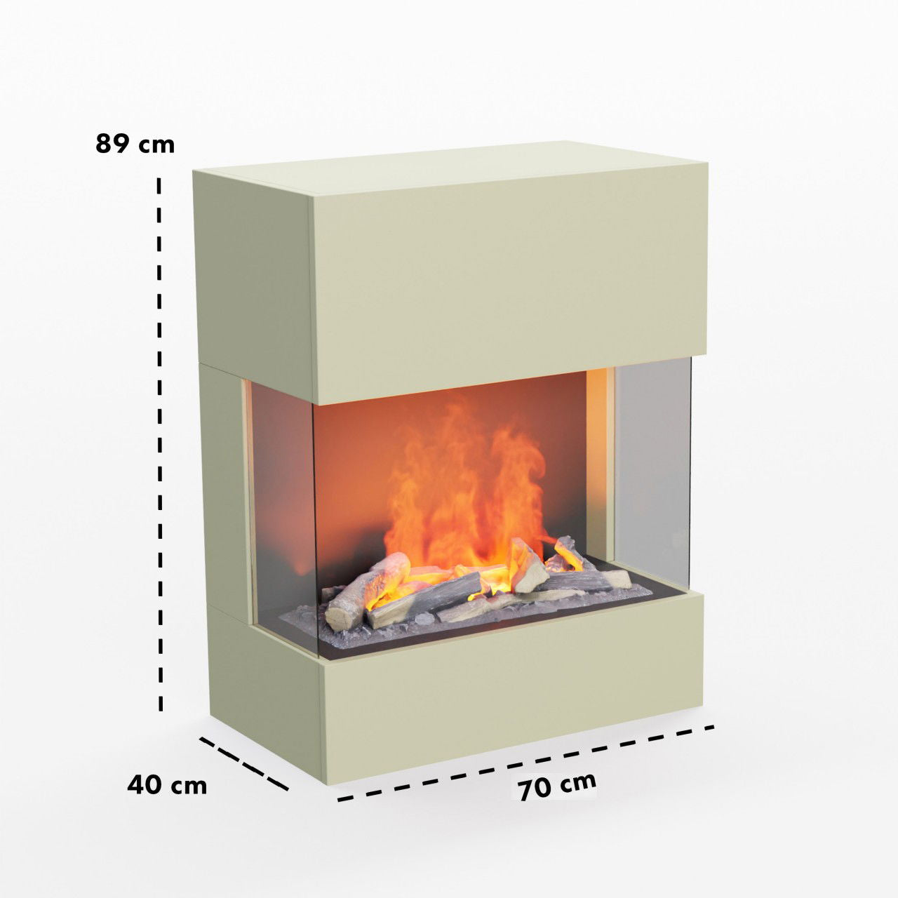 Glow Fire Kästner Wall Multicolor Elektrokamin mit Wasserdampf