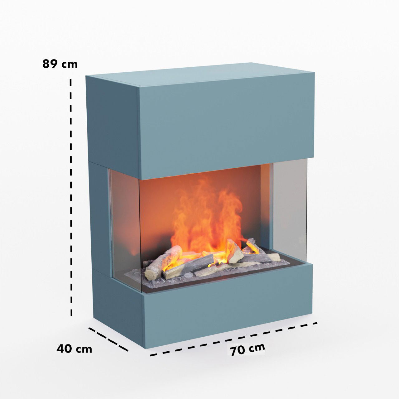 Glow Fire Kästner Wall Weiß Elektrokamin mit Wasserdampf