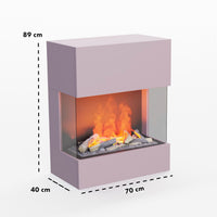 Glow Fire Kästner Wall Weiß Elektrokamin mit Wasserdampf