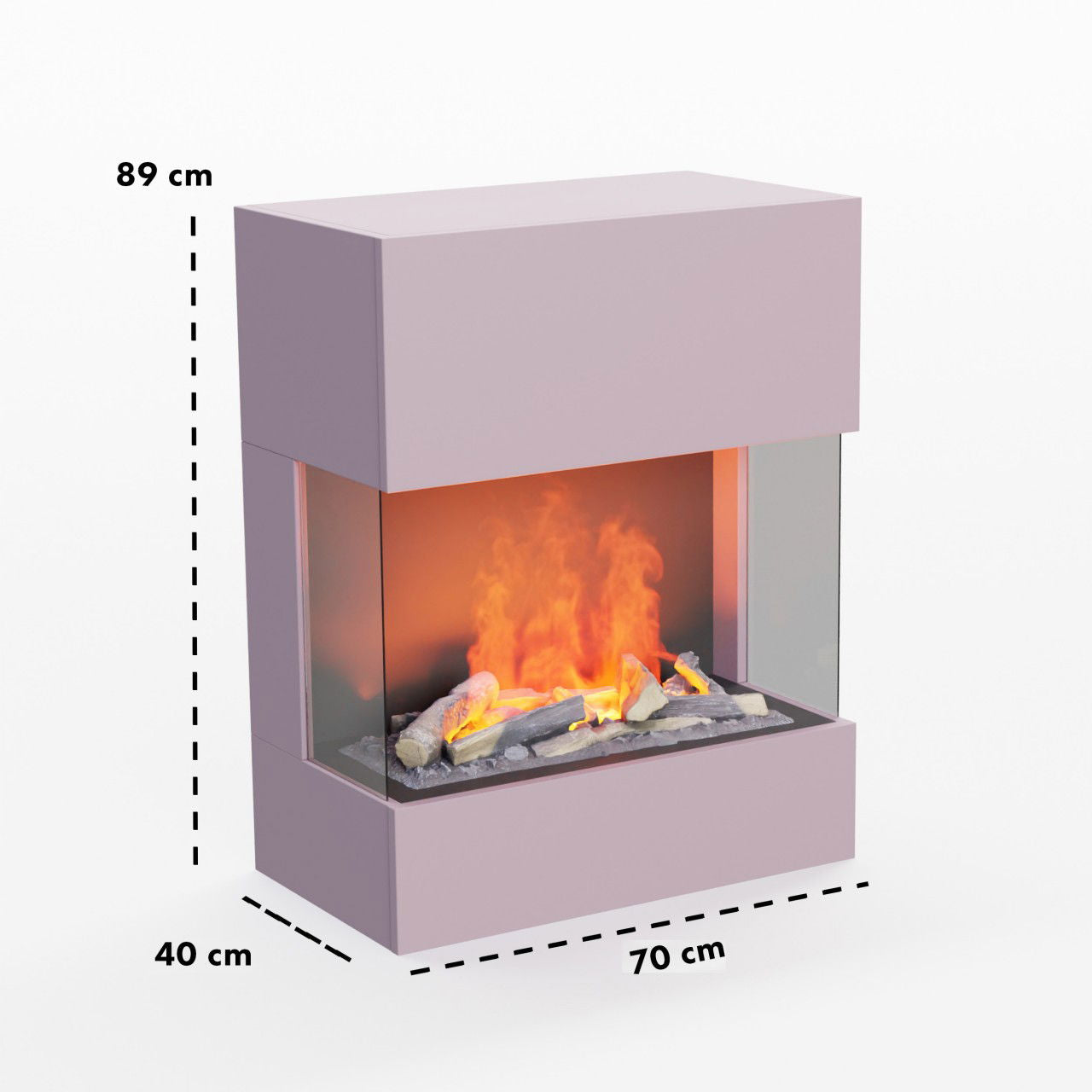 Glow Fire Kästner Wall Weiß Elektrokamin mit Wasserdampf