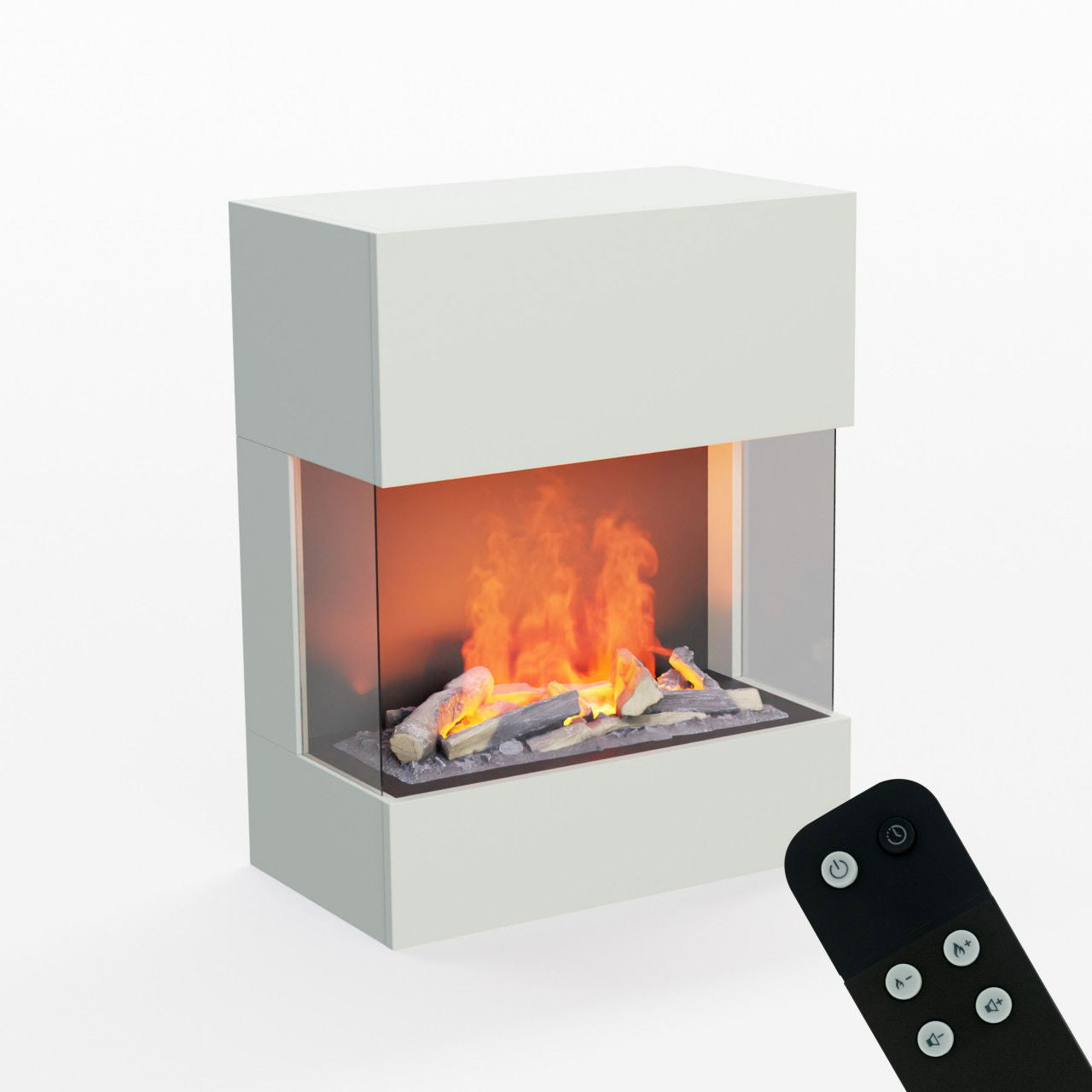 Glow Fire Kästner Wall Weiß Elektrokamin mit Wasserdampf