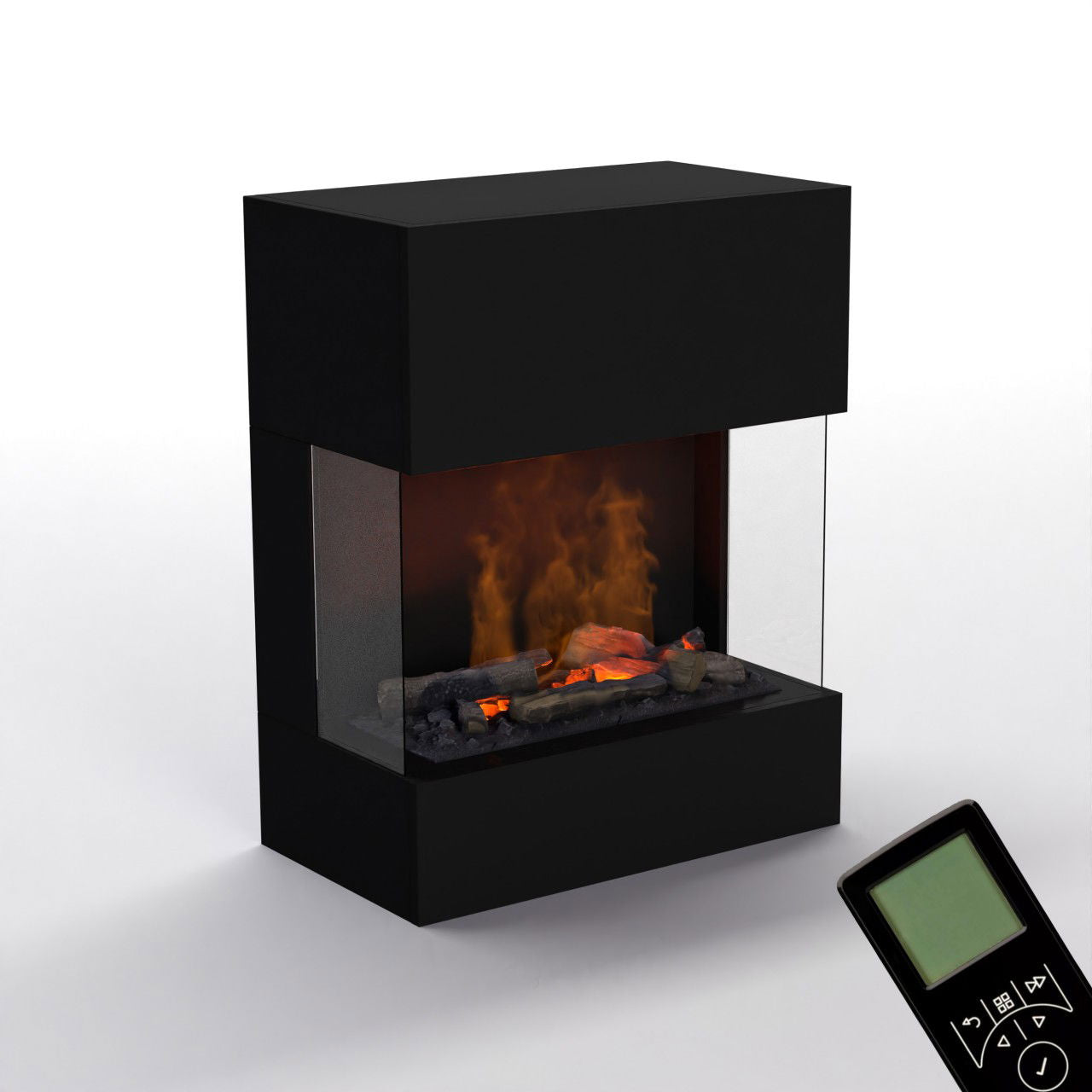 Glow Fire Kästner Schwarz Elektrokamin mit Wasserdampf