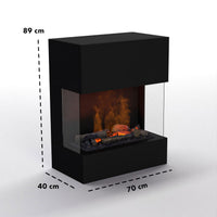 Glow Fire Kästner Schwarz Elektrokamin mit Wasserdampf