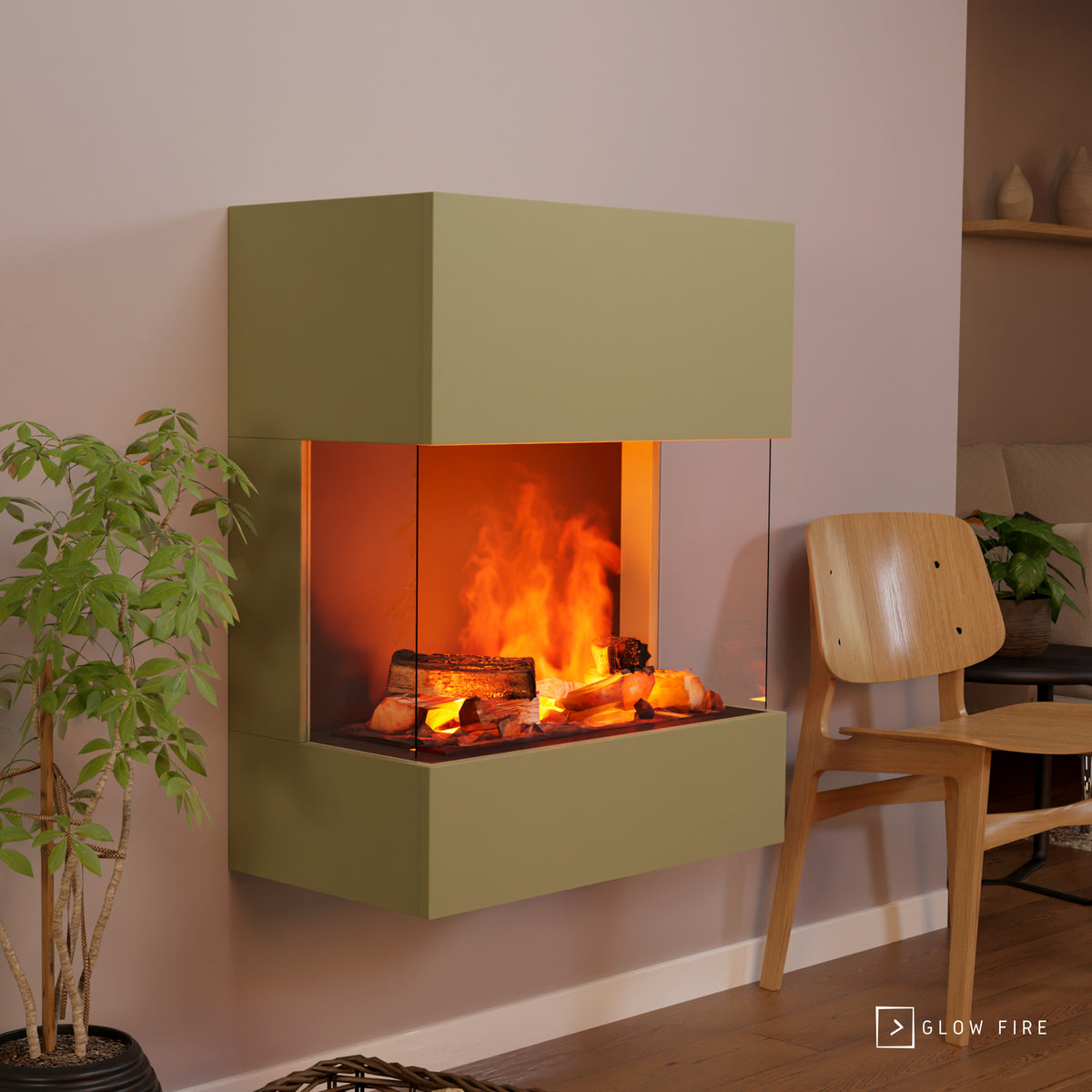 Glow Fire Kästner Cheminée électrique murale multicolore