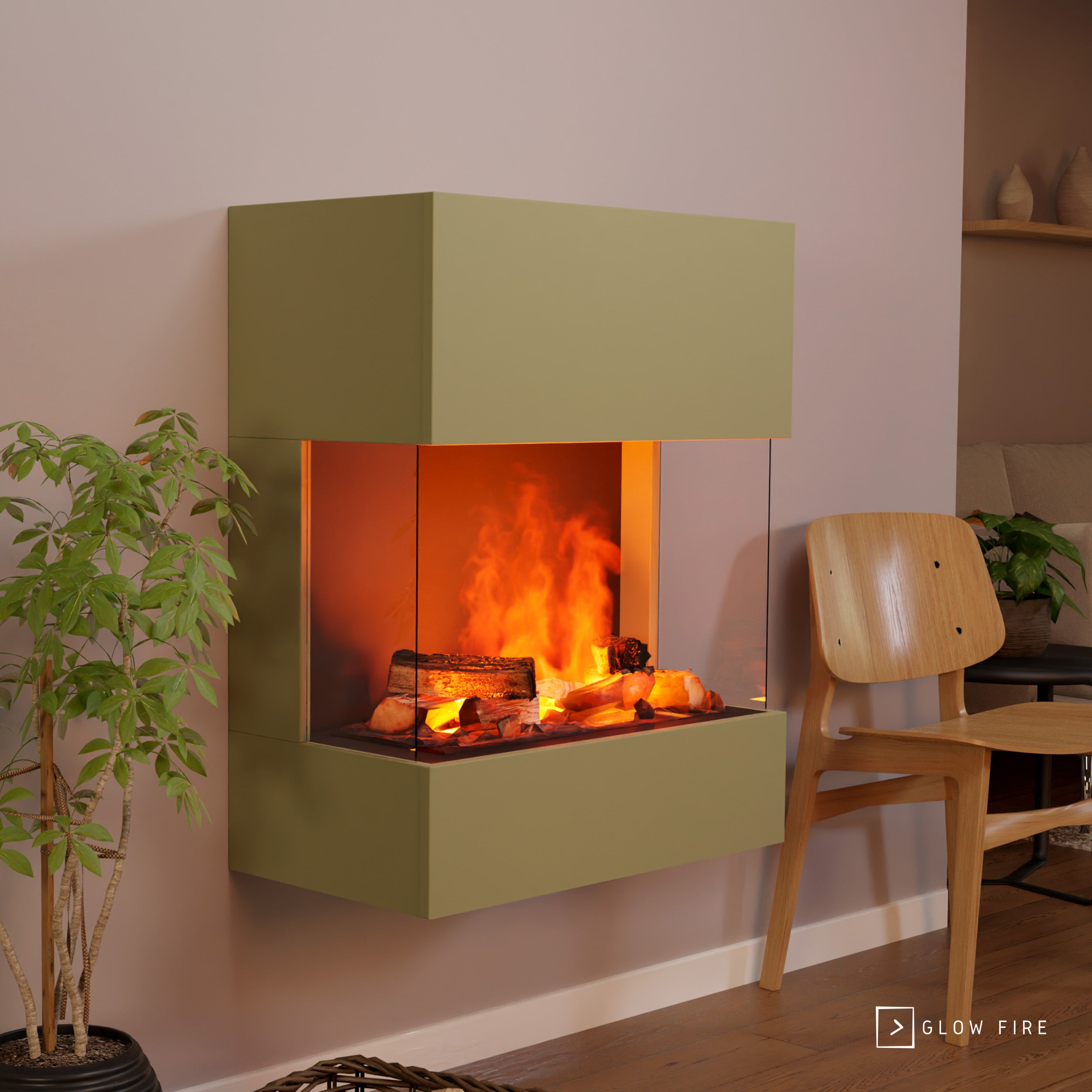 Glow Fire Kästner Wall Multicolor Elektrokamin