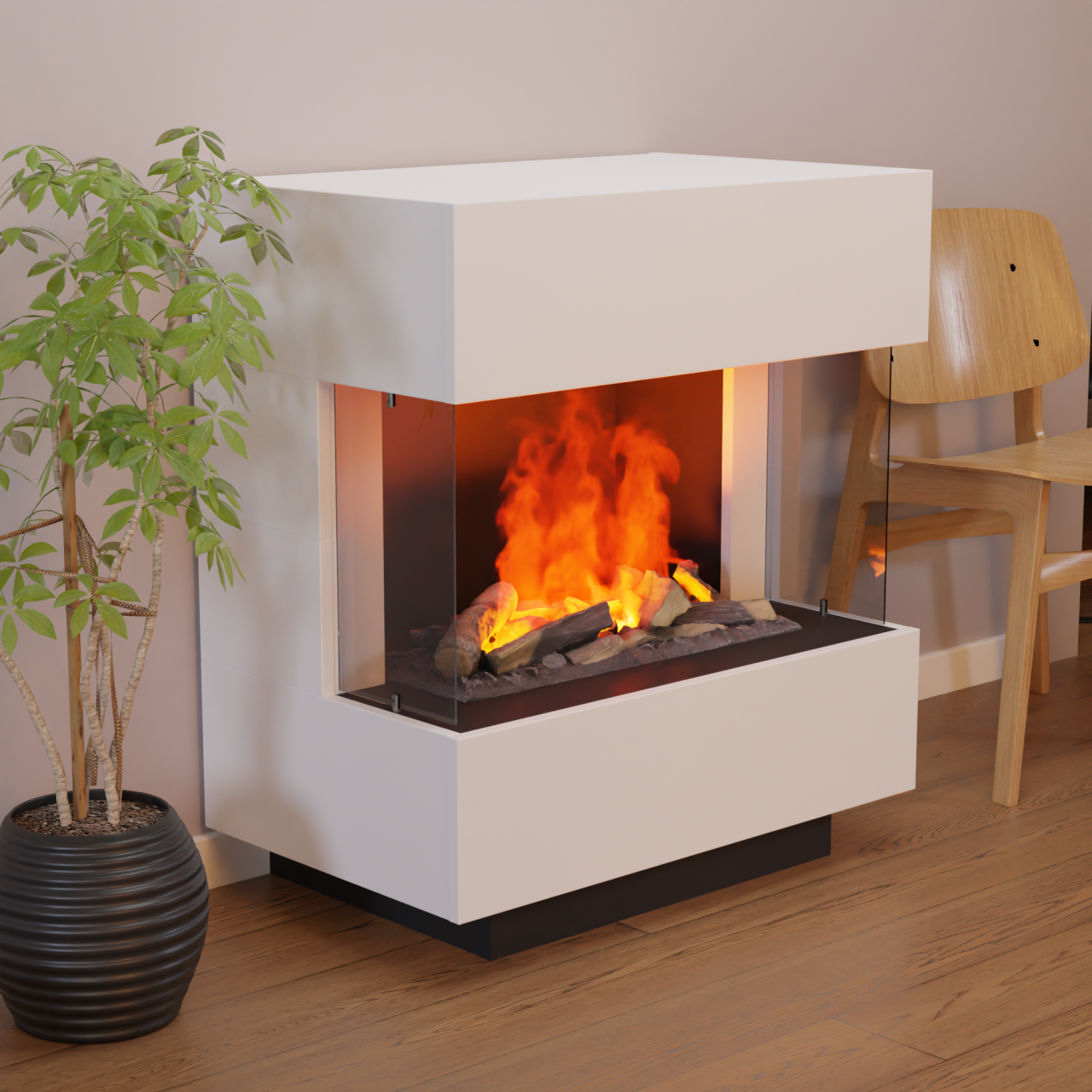 Glow Fire Kleist Weiß Elektrokamin mit Wasserdampf