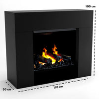 Glow Fire Kronos Opti Myst Schwarz Elektrokamin mit Wasserdampf