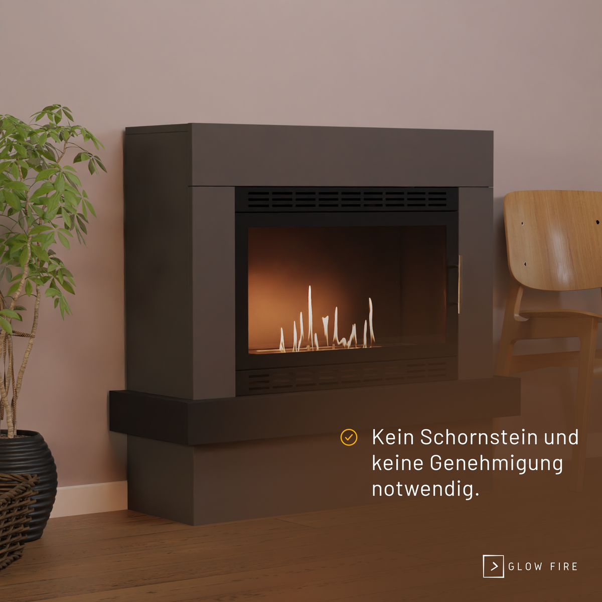 Glow Fire Larvik XL Vision Cheminée à l’éthanol