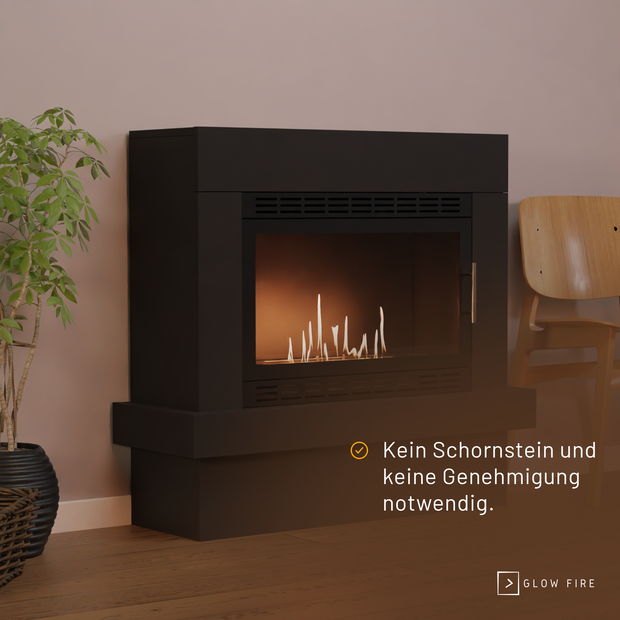 Glow Fire Larvik XL Vision Ethanolkamin
