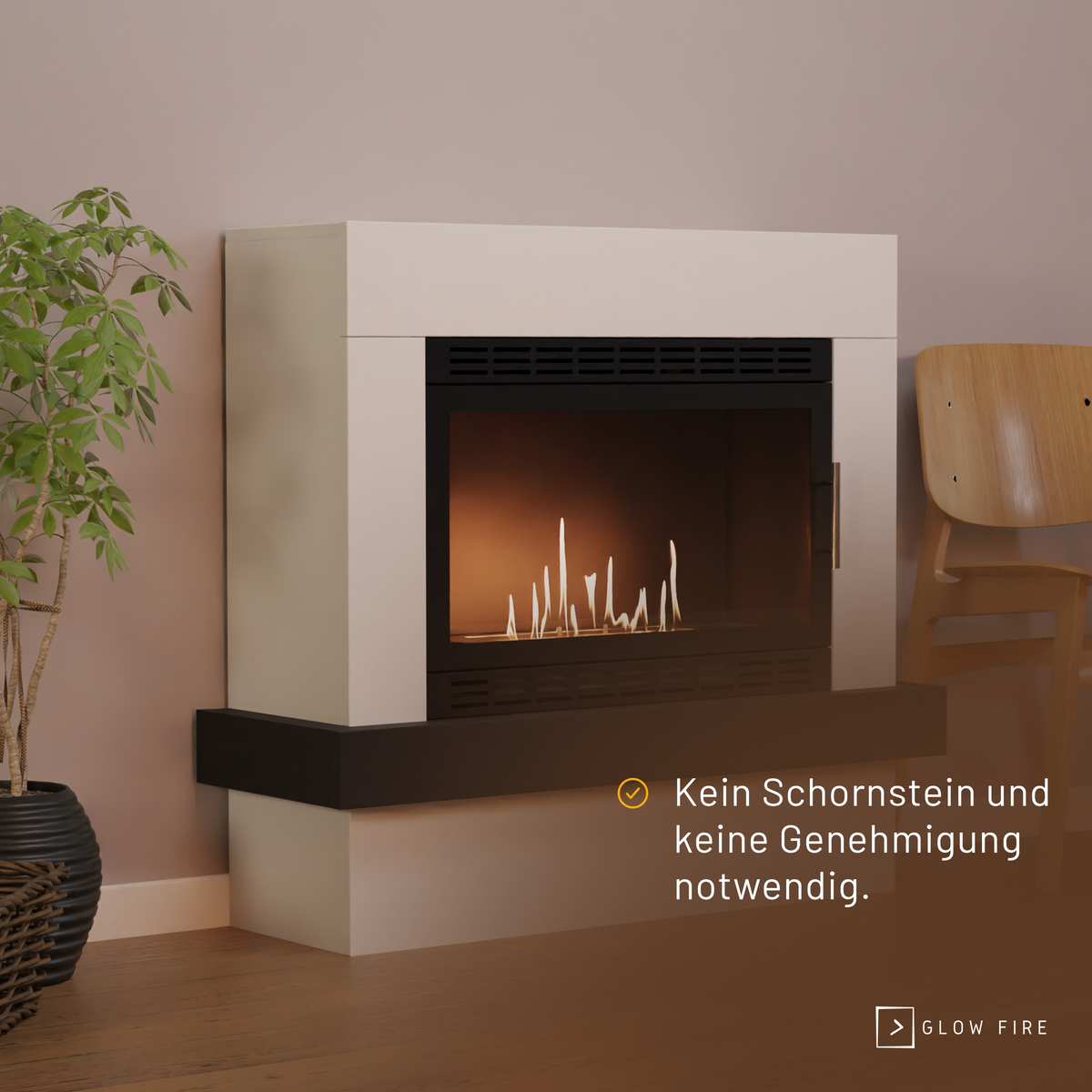 Glow Fire Larvik XL Vision Cheminée à l’éthanol