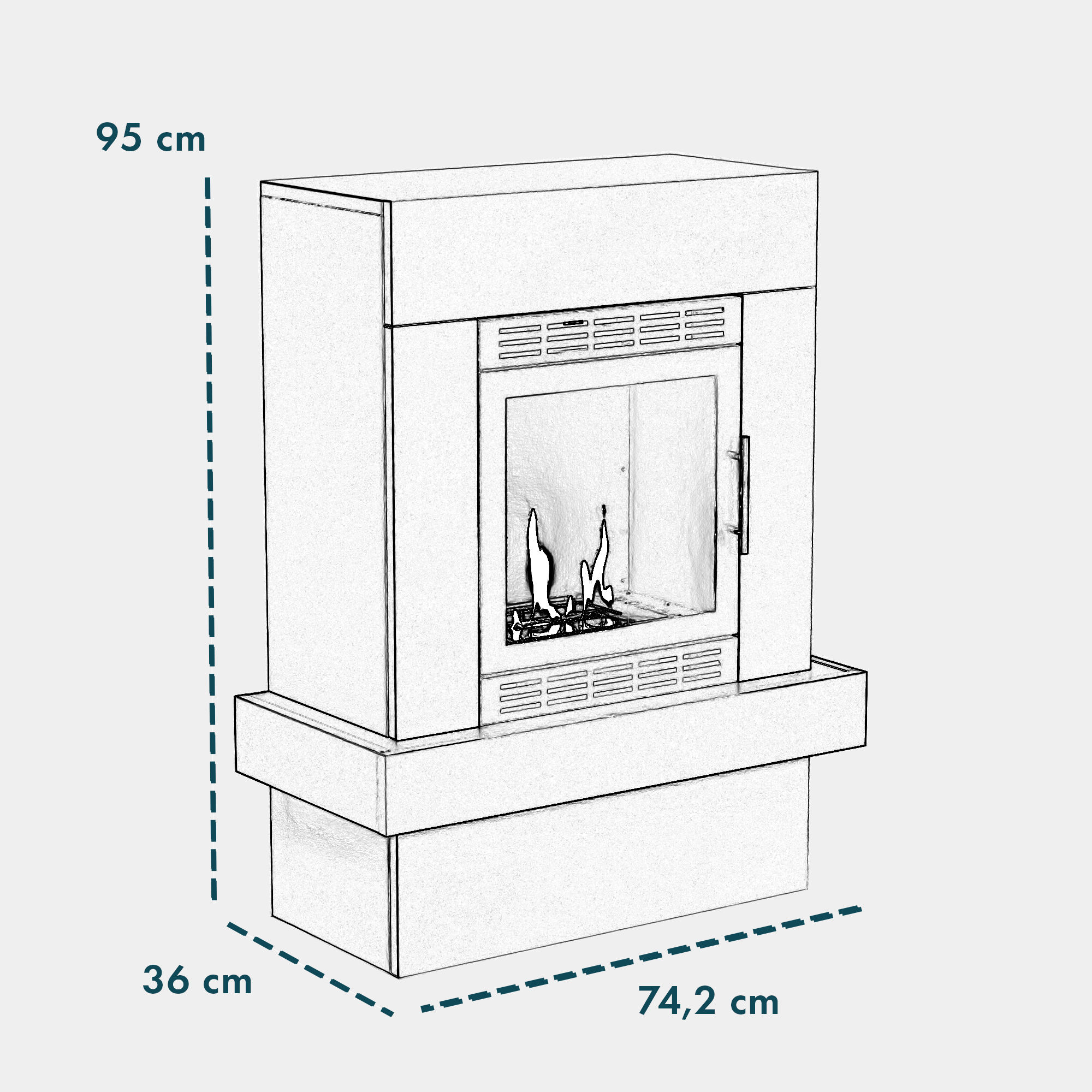 Glow Fire Larvik Vision Ethanolkamin