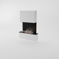 Glow Fire Levanger Ethanol Kamin Weiß