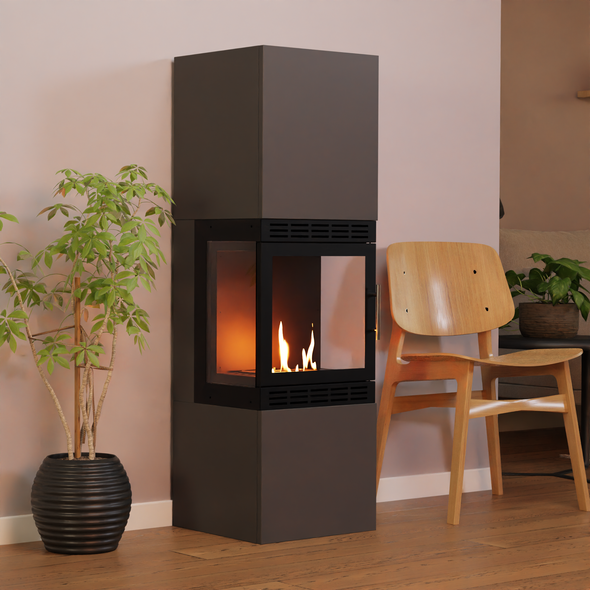 Cheminée éthanol haute vision Glow Fire Lillesand