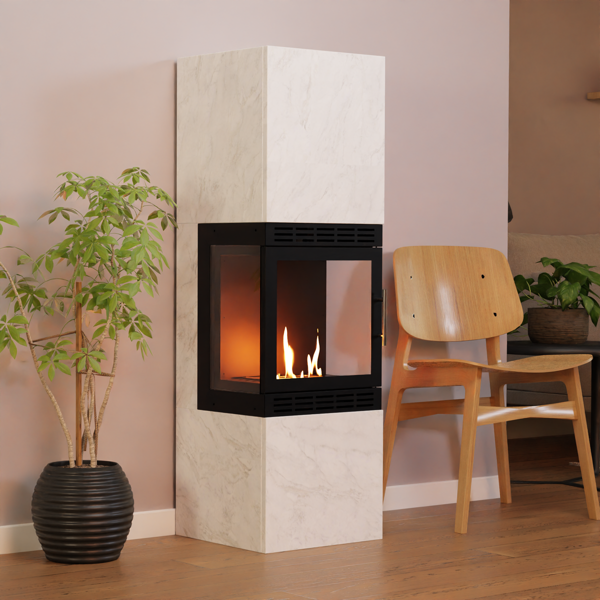 Cheminée éthanol haute vision Glow Fire Lillesand