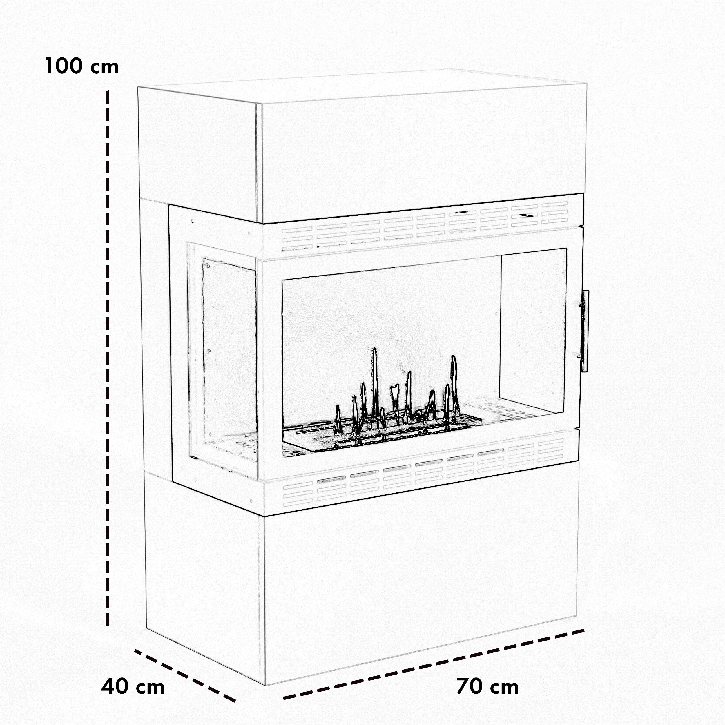 Glow Fire Lillesand XL Vision Ethanolkamin