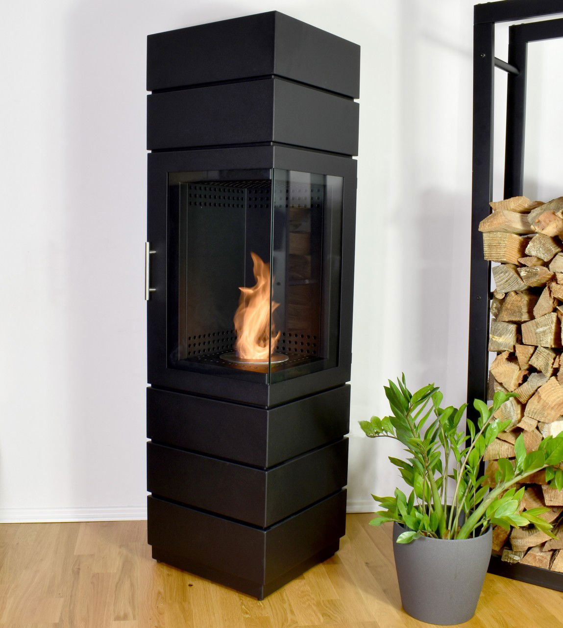Glow Fire Mora Ethanol Kamin Schwarz