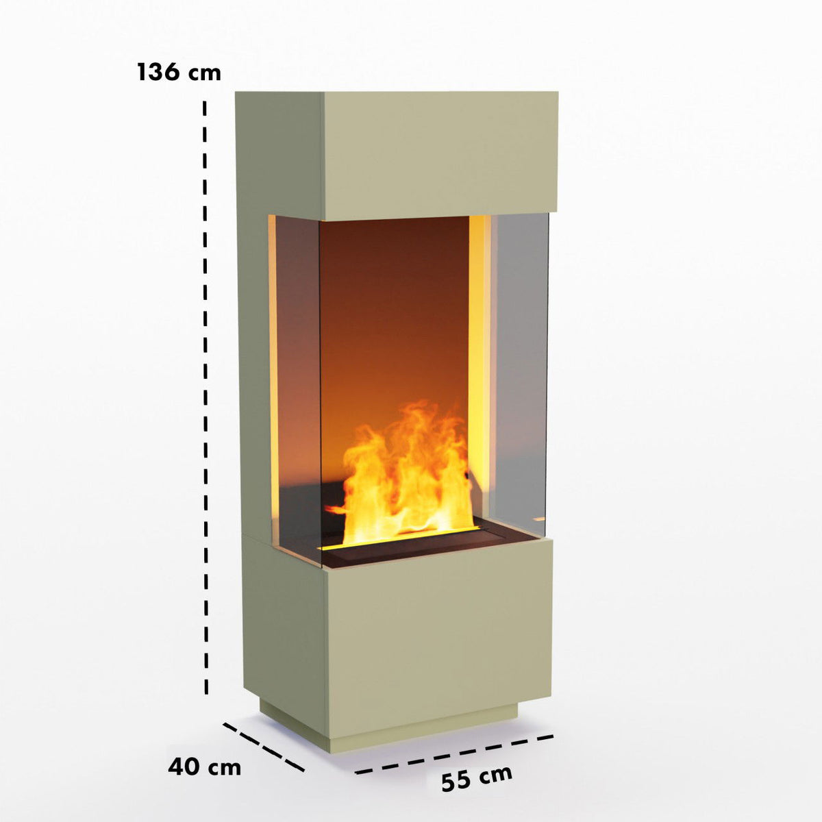 Glow Fire OGF 1 Multicolor Elektrokamin mit Wasserdampf
