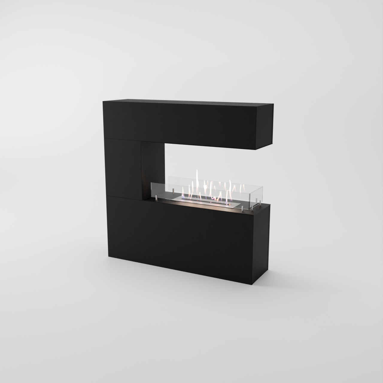 Glow Fire Oakland Ethanol Kamin Schwarz