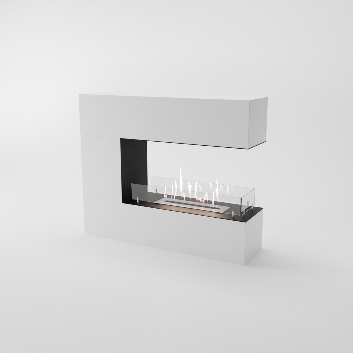 Glow Fire Orkland mini Ethanol Kamin Weiß