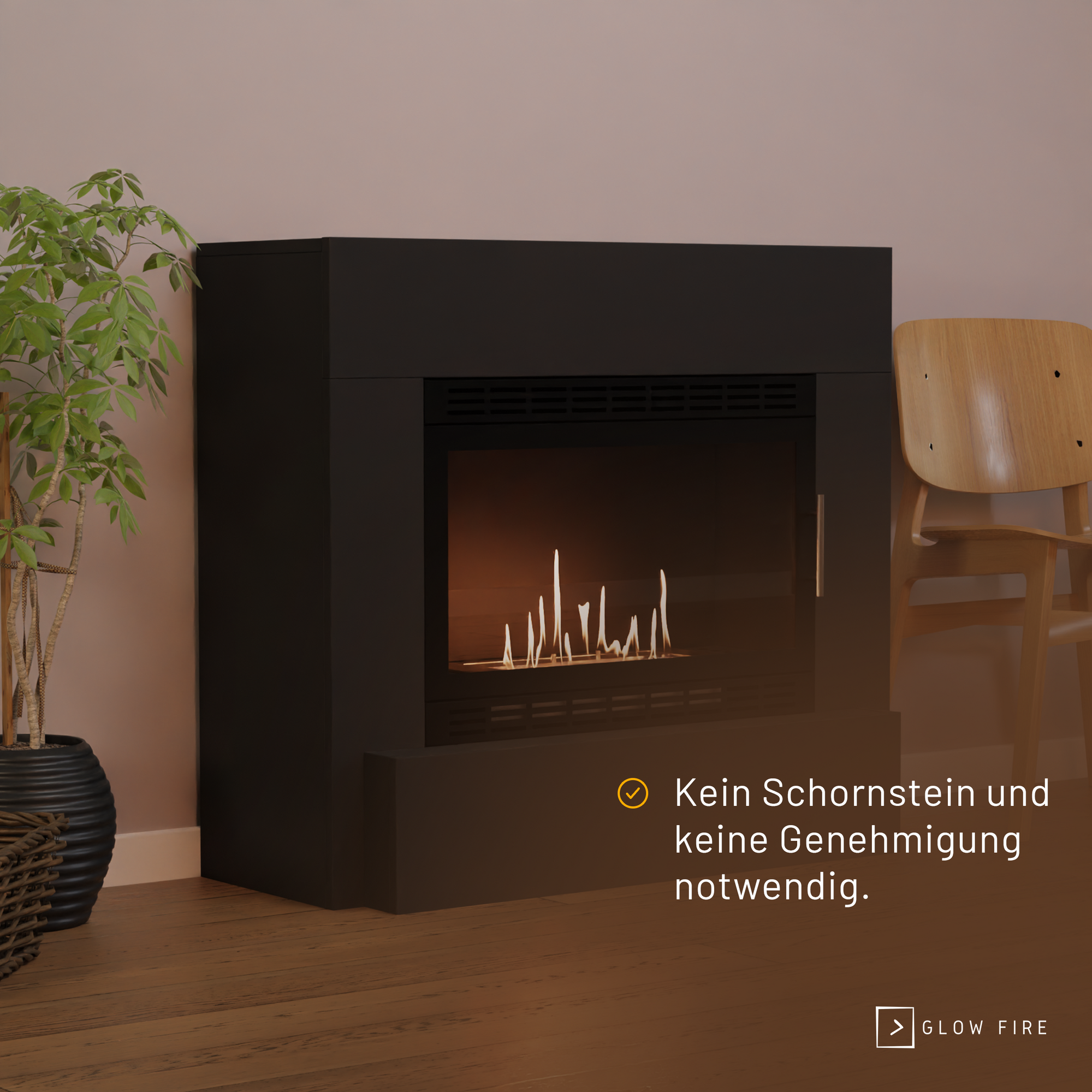 Glow Fire Odda XL Vision cheminée à l’éthanol