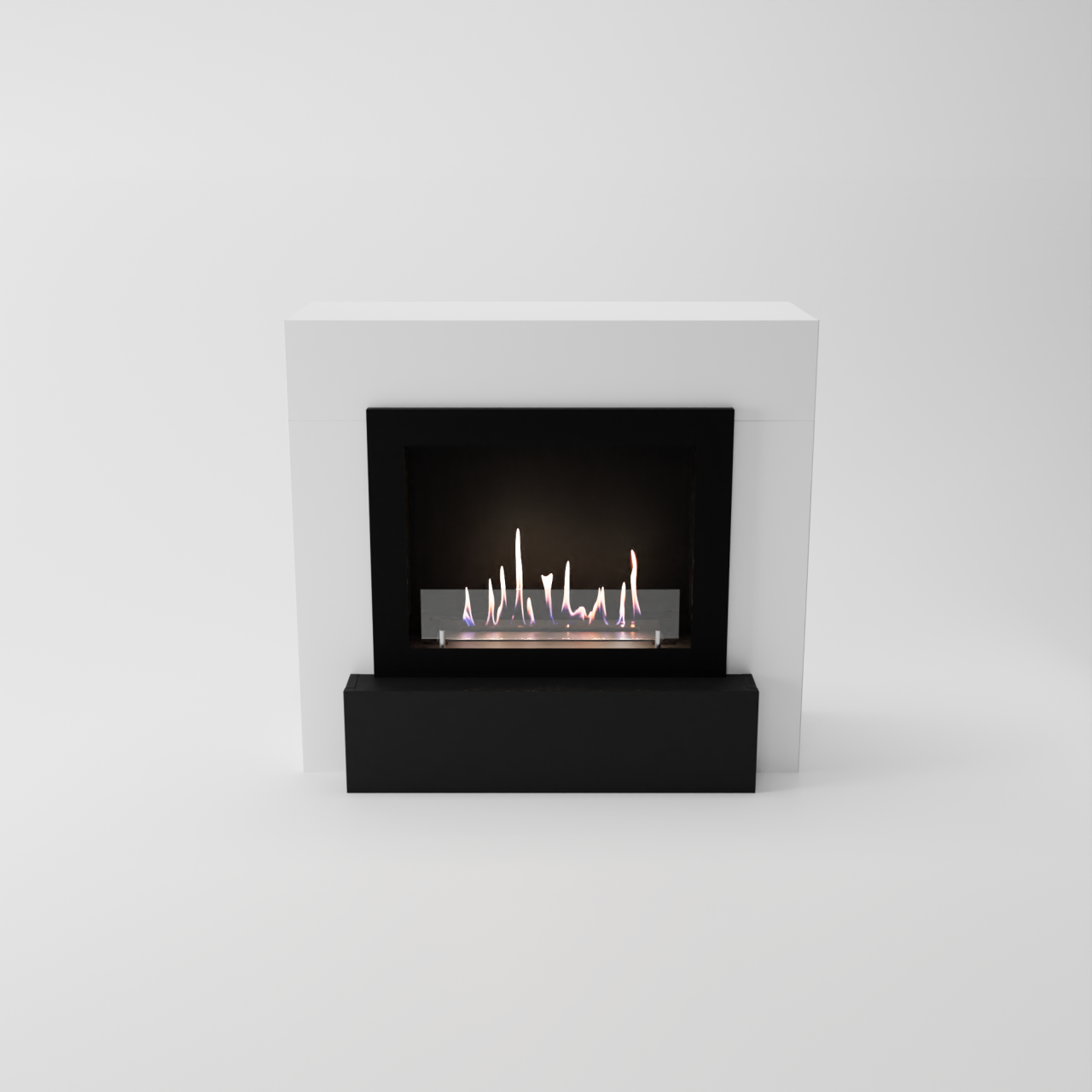 Glow Fire Odda Ethanol Kamin Weiß